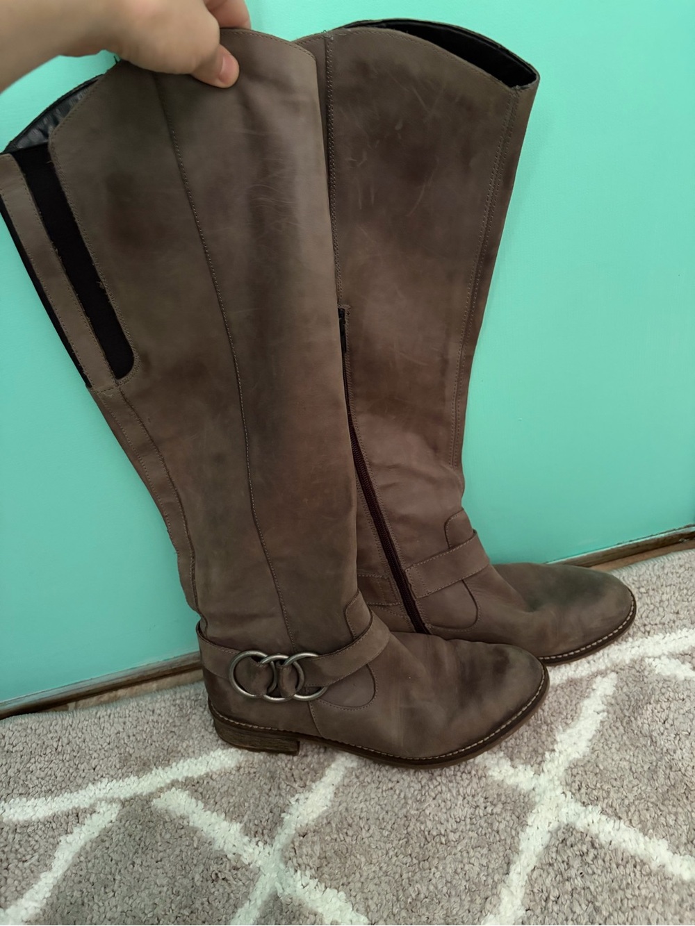 Women’s  leather Knee High boot - lined